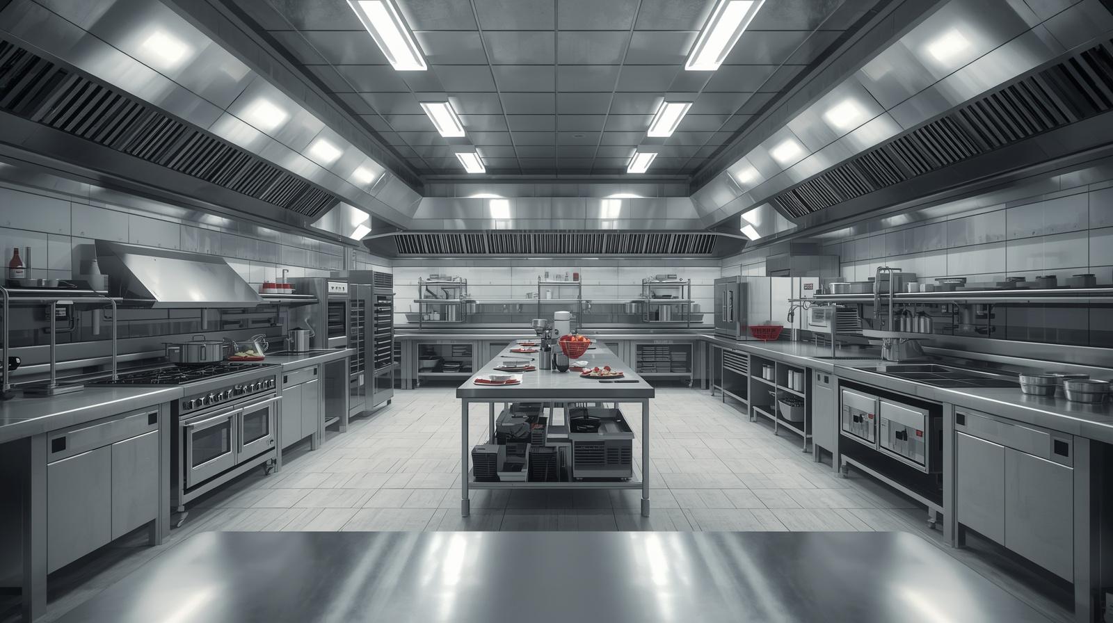 best Commercial Kitchen Layout Design for Restaurants and Cafes by CCL Interior