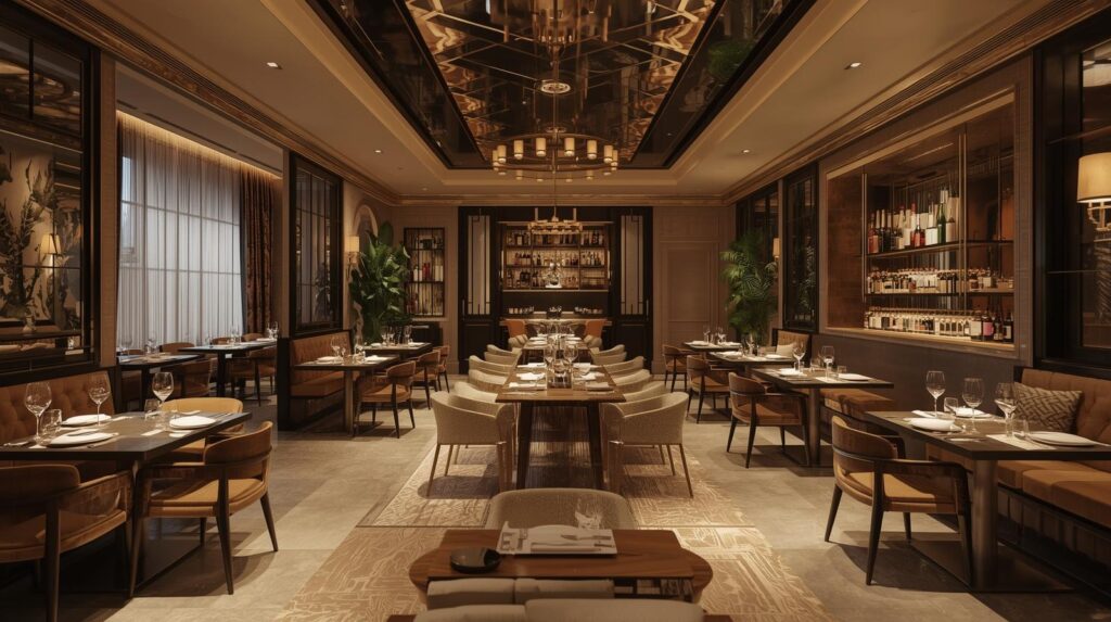 Fine Dining Interior Design luxurious restaurants, providing customers with a premium dining experience.