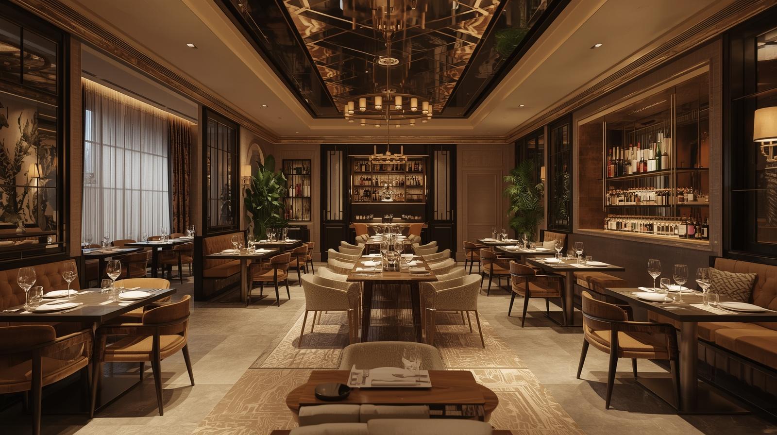Fine Dining Interior Design luxurious restaurants, providing customers with a premium dining experience.