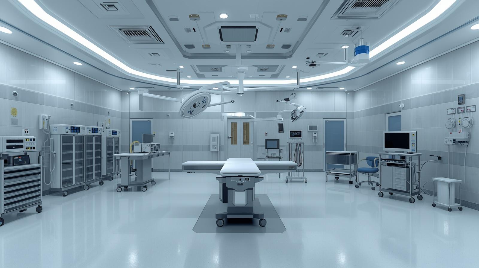 Modern, sterile, and safe operation theater and ICU interior design, Technical layout planning for operation theater and intensive care unit by CCL Interior