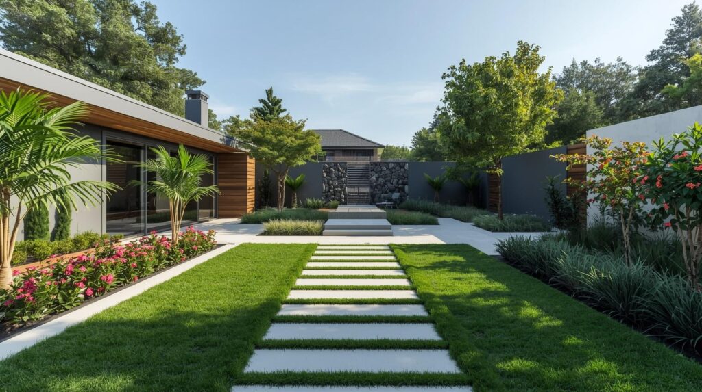Outdoor landscape architecture, green space design, and lawn planning solutions