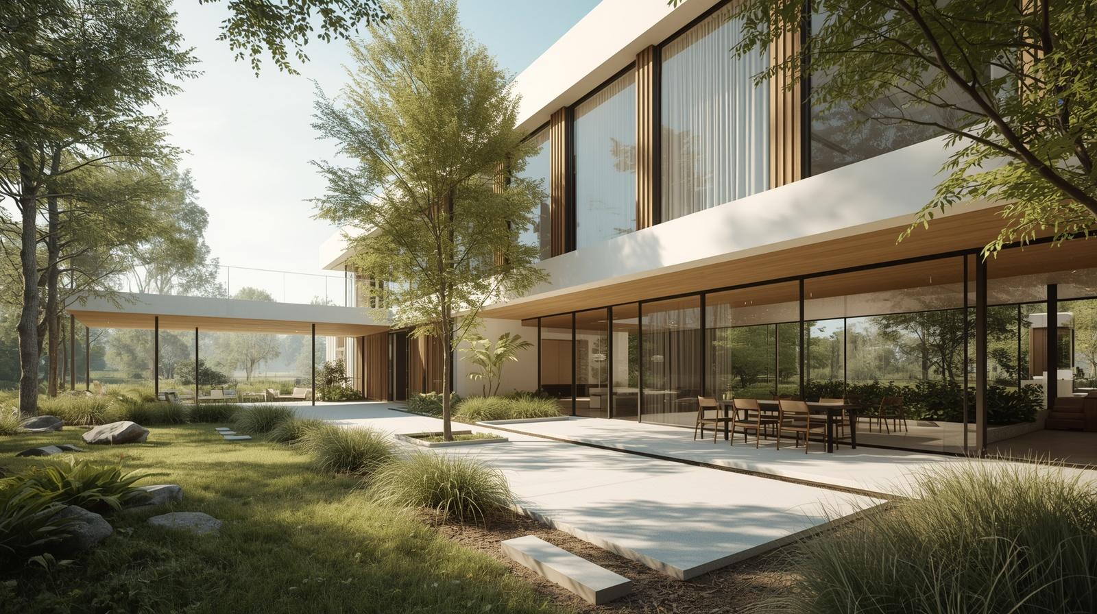 Modern sustainable and bioclimatic building design with natural light and airflow Helpful: Eco-friendly building materials and green architecture design by CCL Interior