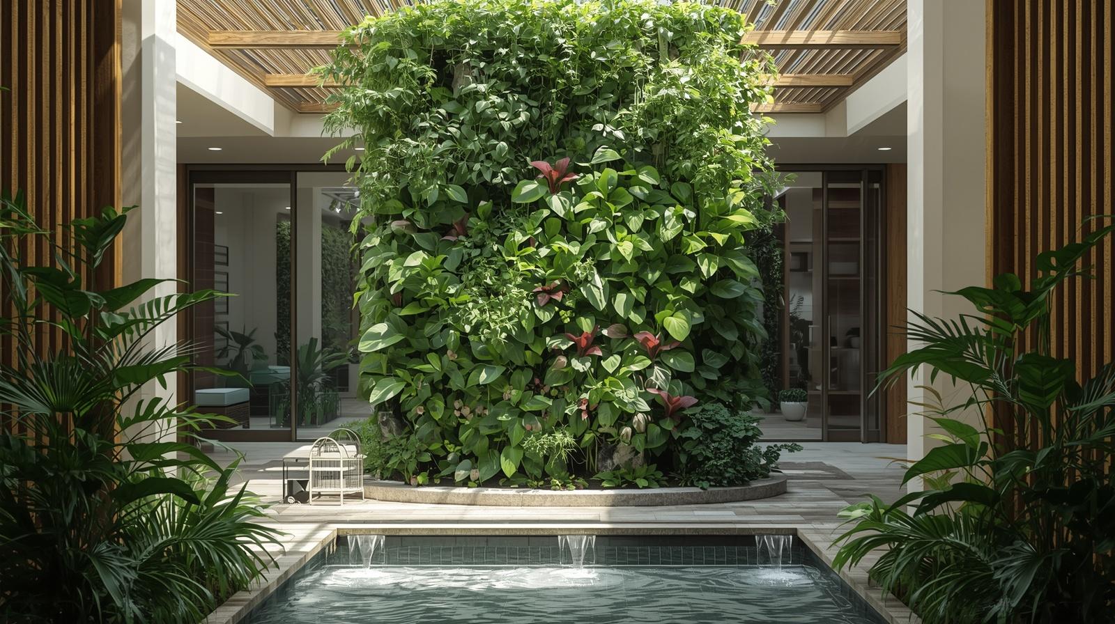 Modern vertical garden and biophilic interior design for limited spaces Helpful: Green wall installation and biophilic workspace design solutions by CCL Interior